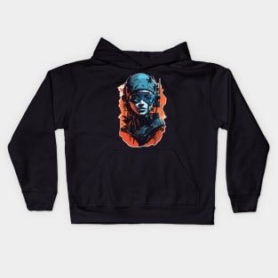 cyberpunk girl Kids Hoodie